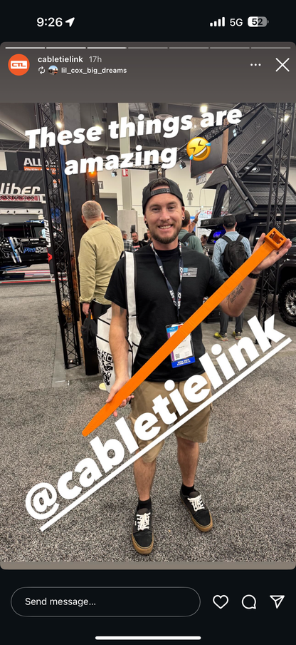 47" HD CABLE TIE - Worlds Largest & Strongest Cable Tie (>2000lbs Rating)